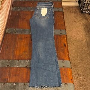 Pilcro Women's Straight Leg Blue Jeans